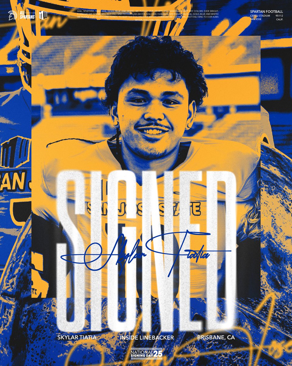 SanJoseStateFB's tweet photo. 𝙤𝙛𝙛𝙞𝙘𝙞𝙖𝙡𝙡𝙮 𝙖 𝙎𝙋𝘼𝙍𝙏𝘼𝙉 @tiatia_skylar 

#ThisIsSparta | #AllSpartans https://t.co/HnQAKVMRYu