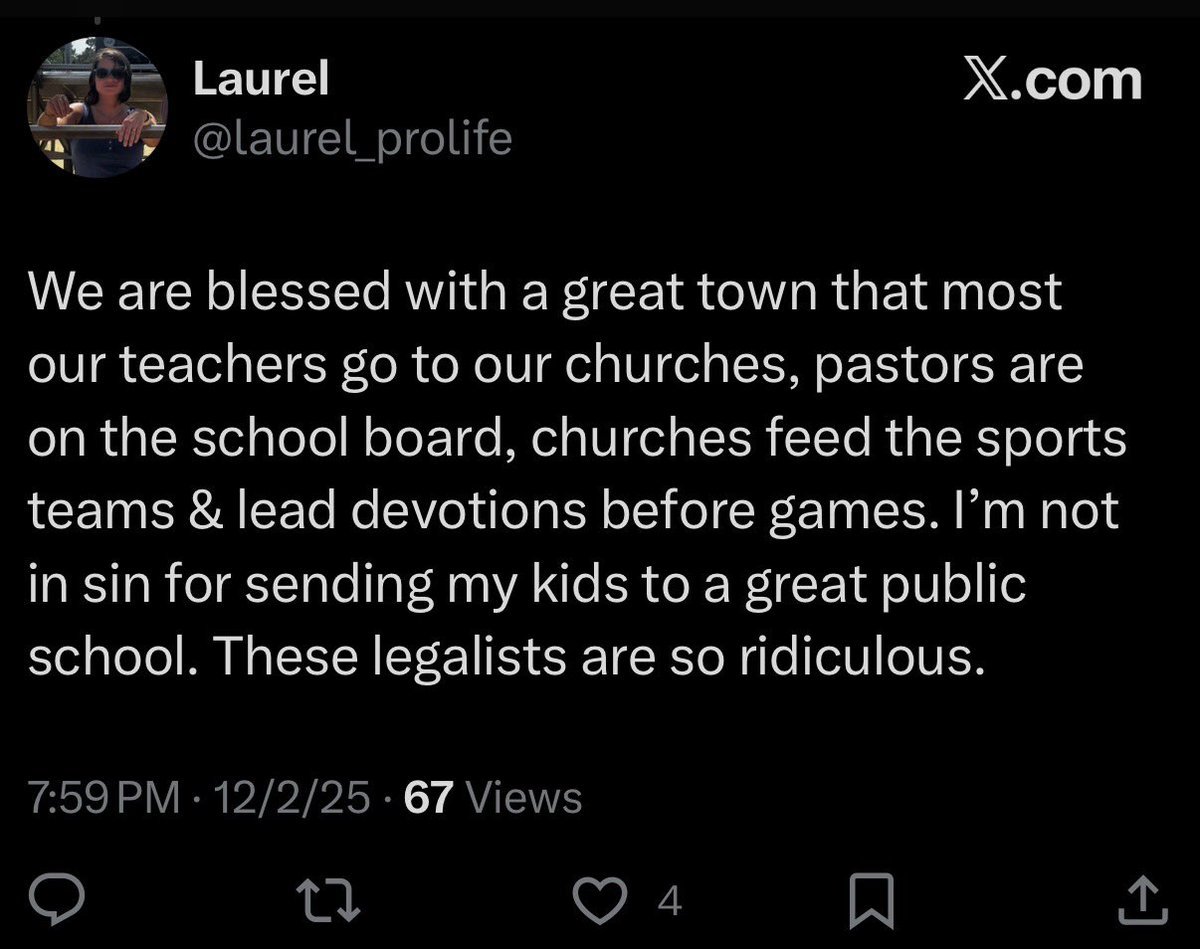 Ms. <a href="/laurel_prolife/">Laurel</a> has falsely accused me of marrying a boss babe attorney who is the breadwinner for our family. The truth of the matter is that we have ALWAYS been a single income family (mine) and have made tremendous sacrifices to do so, in order that our children could be
