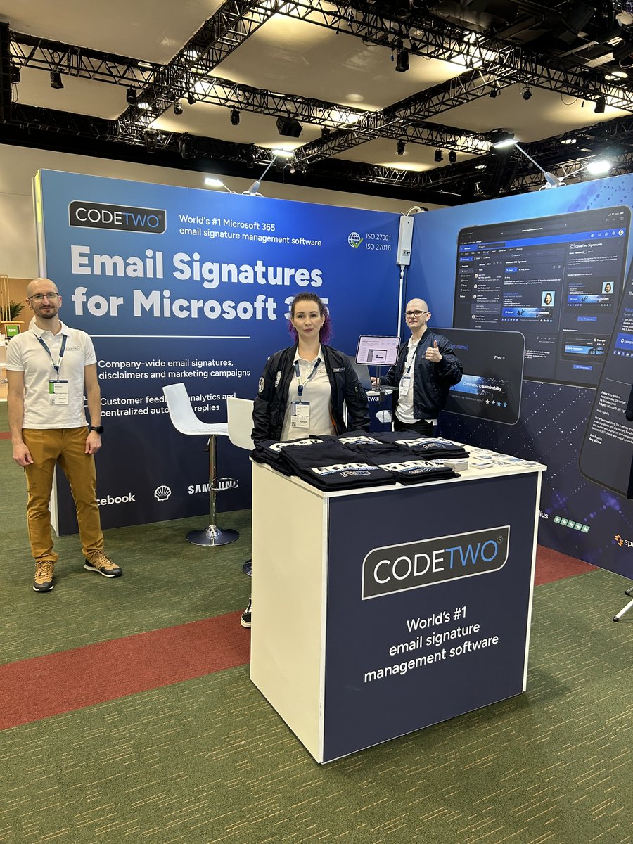 CodeTwoSoftware's tweet image. Live from chilly Dublin at @ESPC_Community 2025! We’re back at booth 36 for expo day 2 - swing by today or tomorrow to talk email signatures &amp;amp; brand management, see our tools in action, and grab a high-five. Day 1 recap below.
#ESPC, #ESPC25