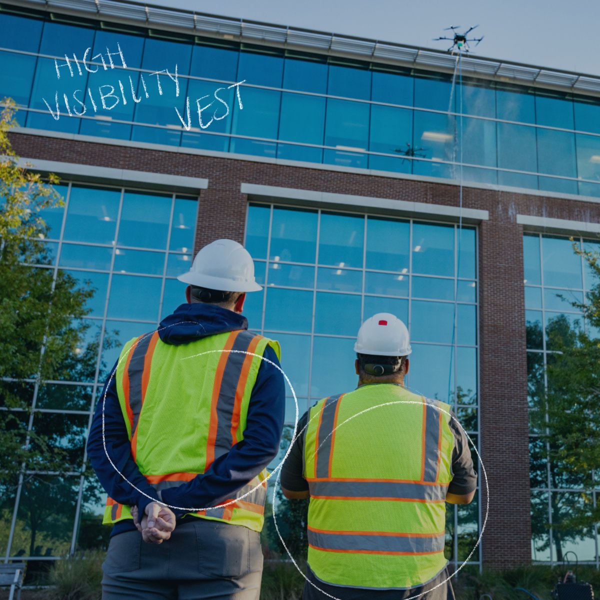 Lucid Bots was founded to save lives with safer facility maintenance solutions.

Even with robotics, PPE matters. So here’s your reminder to wear eyewear, high-vis vests, and hard hats

We trust you with our robots.
Please trust us when we say: your safety is why we exist.