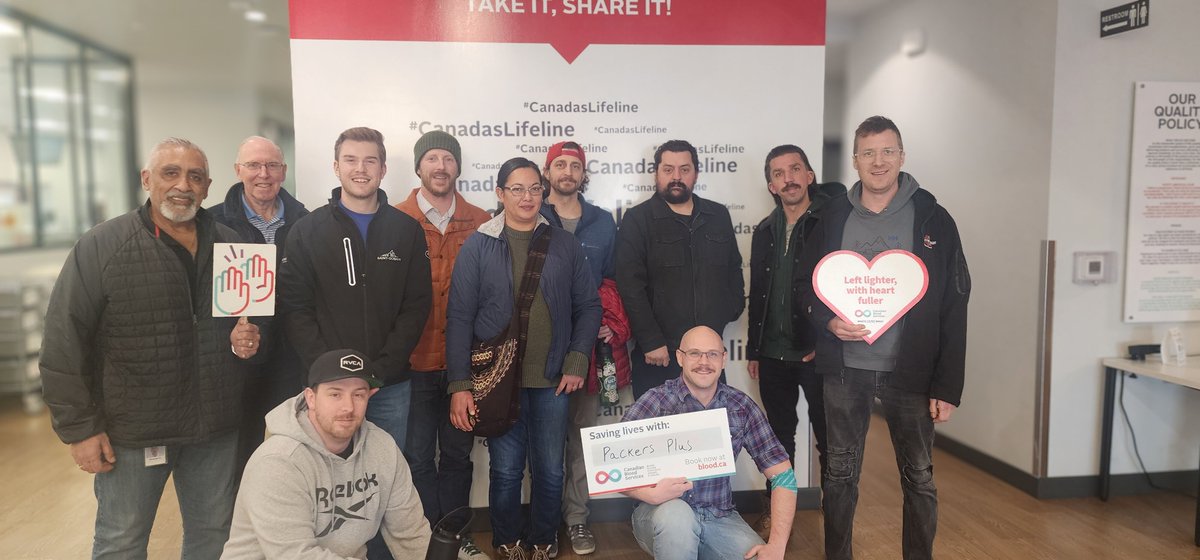 Last week, Packers Plus Edmonton employees rolled up their sleeves once again and participated in a blood drive for @Canadian Blood Services. A huge thank-you to all 11 donors who showed up to make a life-saving impact! 🩸 

#CanadasLifeline #CanadianBloodServices #PackersPlus