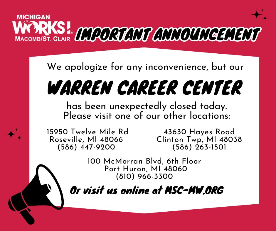 Michigan Works! Macomb/St. Clair tweet media