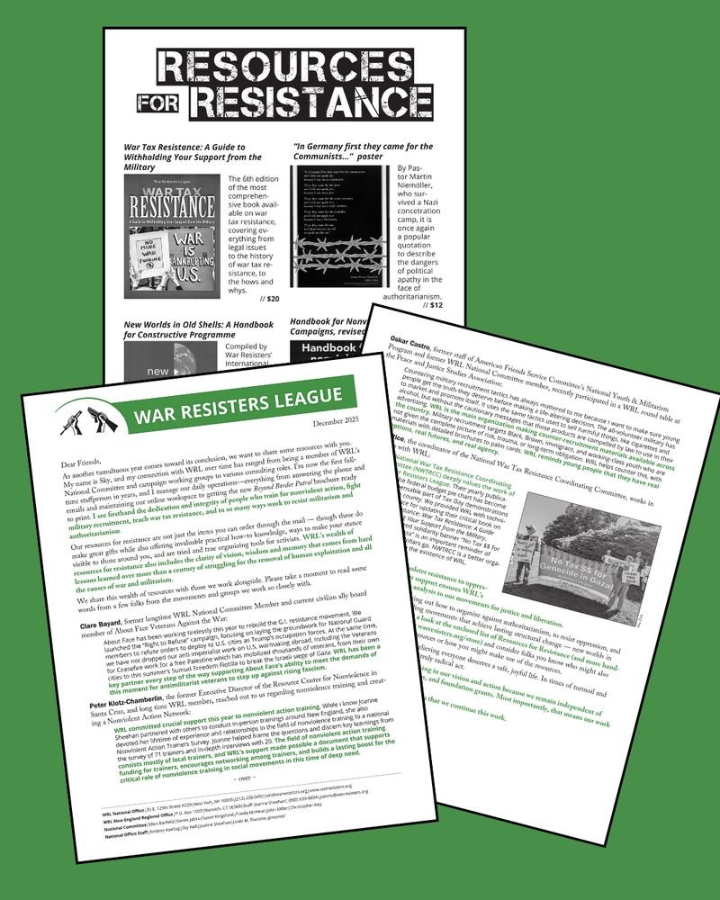 Resources for Resistance from War Resisters League

warresisters.org/civicrm/?civiw…