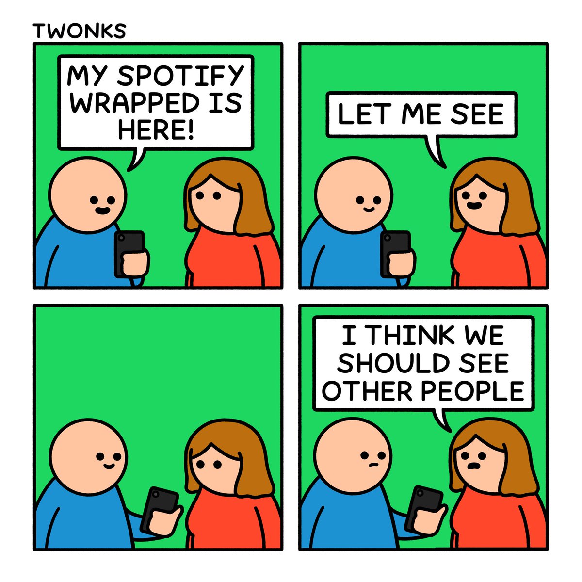 twonkcomics's tweet image. Spotify wrapped