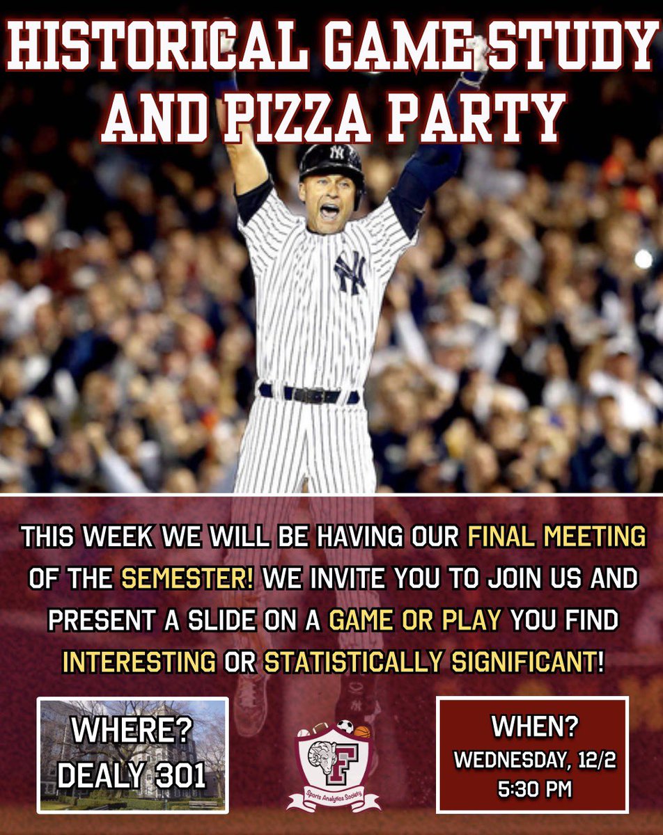 SportsFordham's tweet photo. Exciting meeting today and pizza! Don’t want to miss it! https://t.co/CiOMn5r4oS