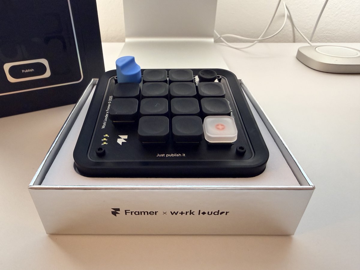 Look what has arrived today 😍 It's finally here: My <a href="/framer/">Framer</a> Creator Micro by <a href="/work_louder/">work louder®</a>. It's just beautiful ☺️