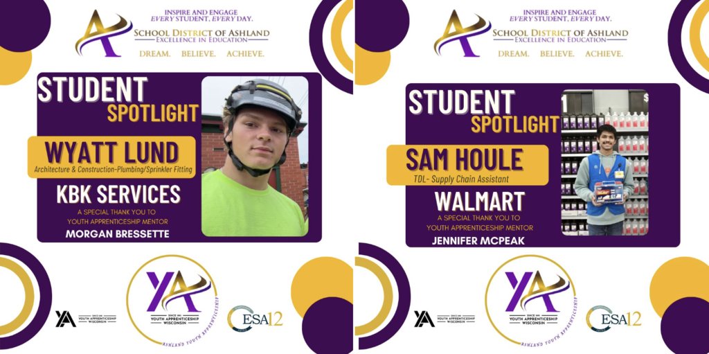🌟 Spotlight on the Youth Apprenticeship Program! 🌟 
Big applause to Wyatt Lund and Sam Houle for their hard work and dedication! 👏

#OredockerStrong