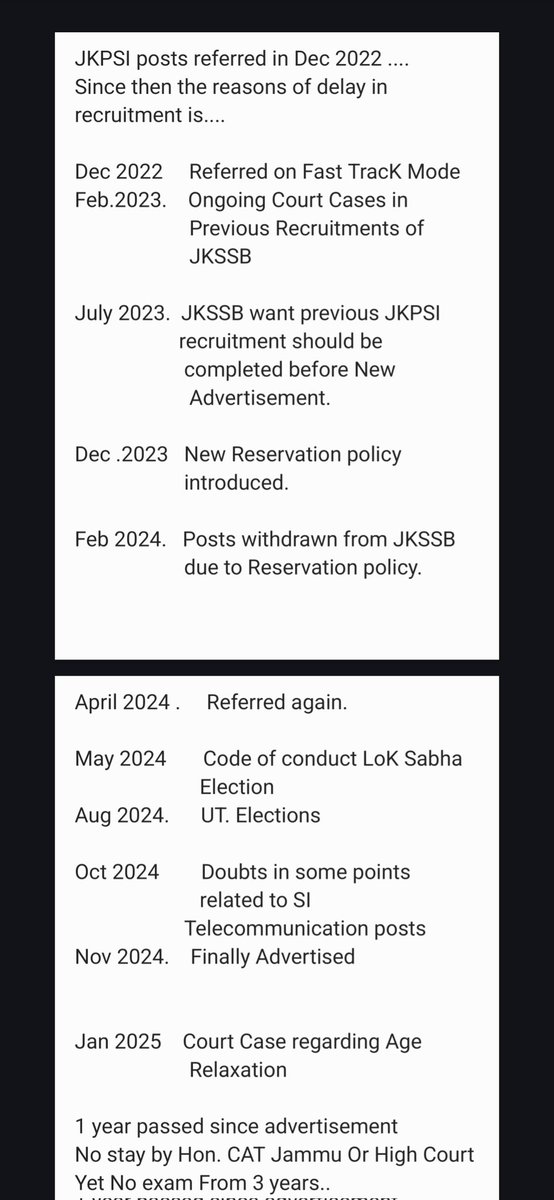 DaleepS49967037's tweet photo. @JKPSIBATCH2025 @Sunil_SharmaBJP Those Posts should be on priority in which every Graduate is eligible like JKPSI
But inspite of Fast Track Recruitment And  1 year Passed Since Advertisement No Update On Exam Calendar Causing Distress among Aspirants Please release JKPSI Exam Calendar
All of us are eligible https://t.co/u0IuTVJm7i