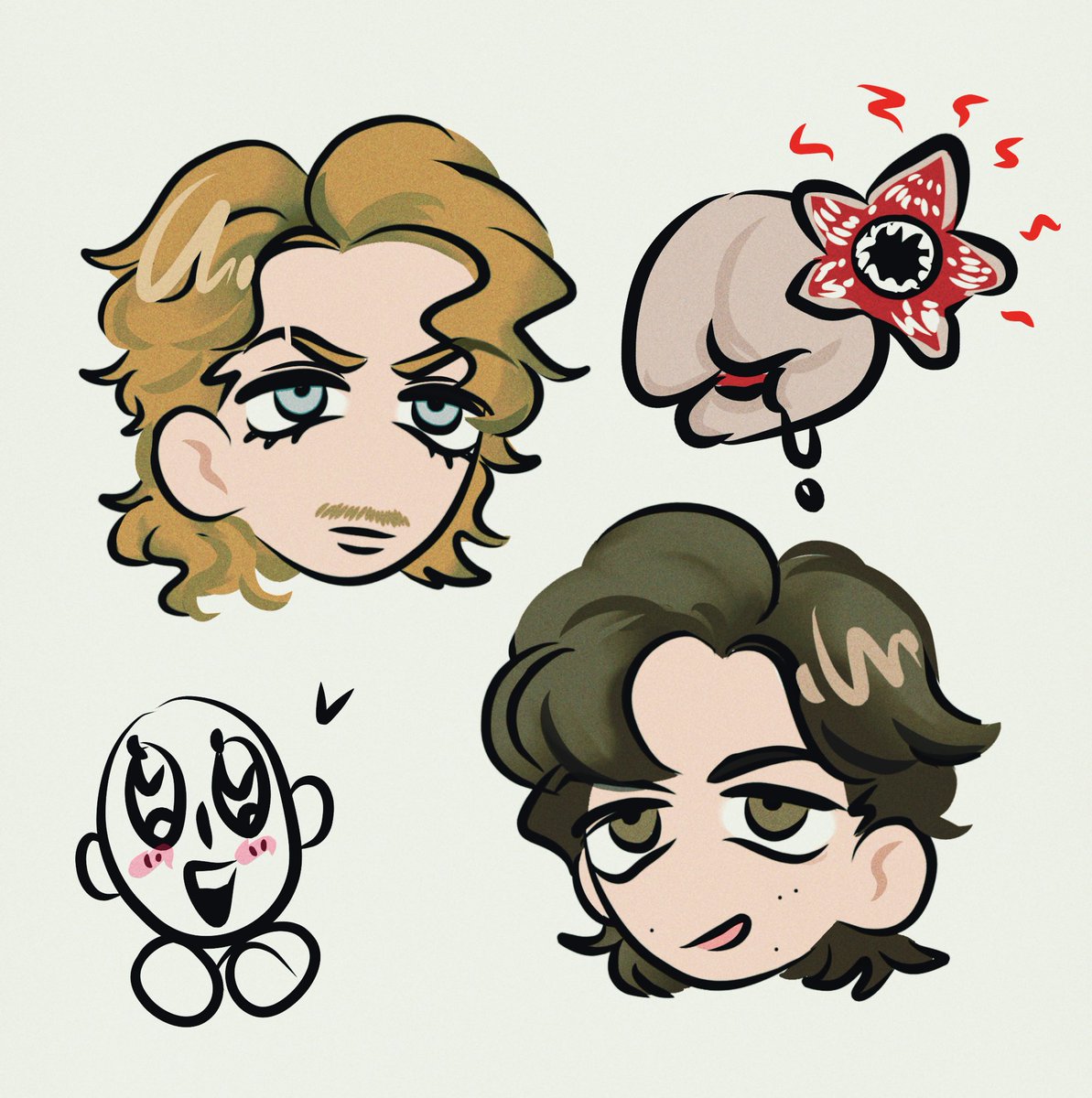 dbdal99's tweet image. 初描き🔰🙄🙏🙏 
#StrangerThings