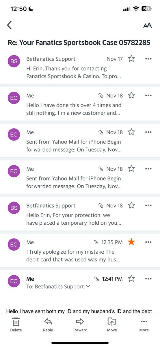 Iysun211's tweet photo. Today  Makes 3 since I joined Fanatics sportsbook with the promo deposit,bet, receive a bonus. I won and tried to withdraw my winnings and now my account is still suspended after sending documents over and over and still no one has resolved this issue. Only a revolving door. https://t.co/6WkJO54BtJ