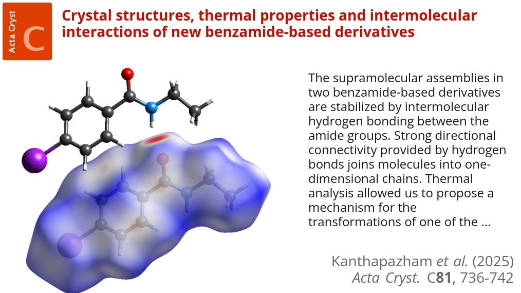 ActaCrystC's tweet photo. New benzamide-based derivatives https://t.co/nnNooi957T @state_ural @spb_university #hydrogenbonding #acetylene #benzamide #halogenbonding #crystalstructure @IUCr #crystallography https://t.co/HhusbyfJmP