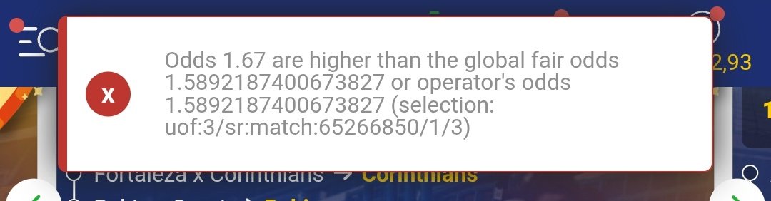 MatheusMHLS1's tweet image. Oloco, Betesporte não deixando apostar acima da odd justa global 🤣