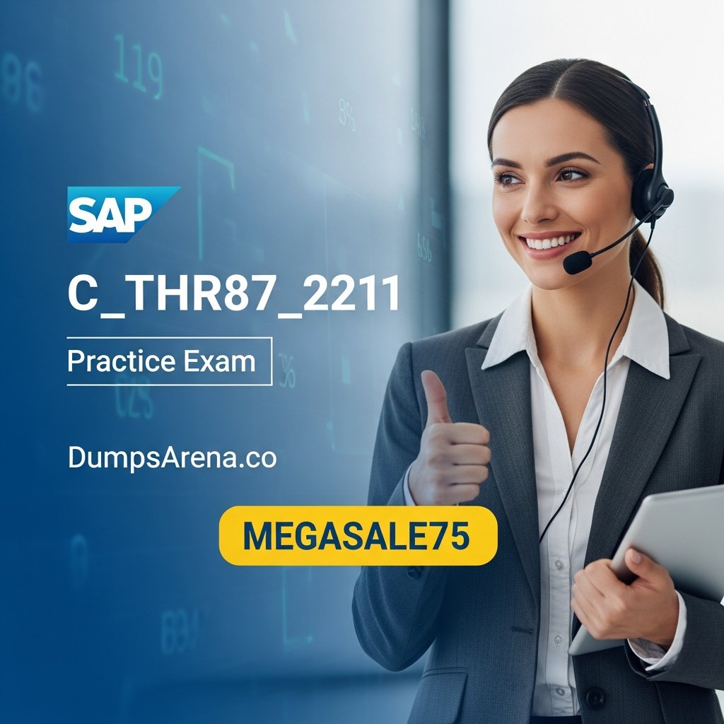dumpsarena's tweet image. SAP C_THR87_2211 Practice Exam Coupon – Limited Time Offer
#SAP #SAPExam #SAPCertification #PracticeExam #C_THR87_2211 #SAPHR #SAPHCM #CertificationExam #ExamPrep #SAPTraining #SAPLearning #CareerGrowth