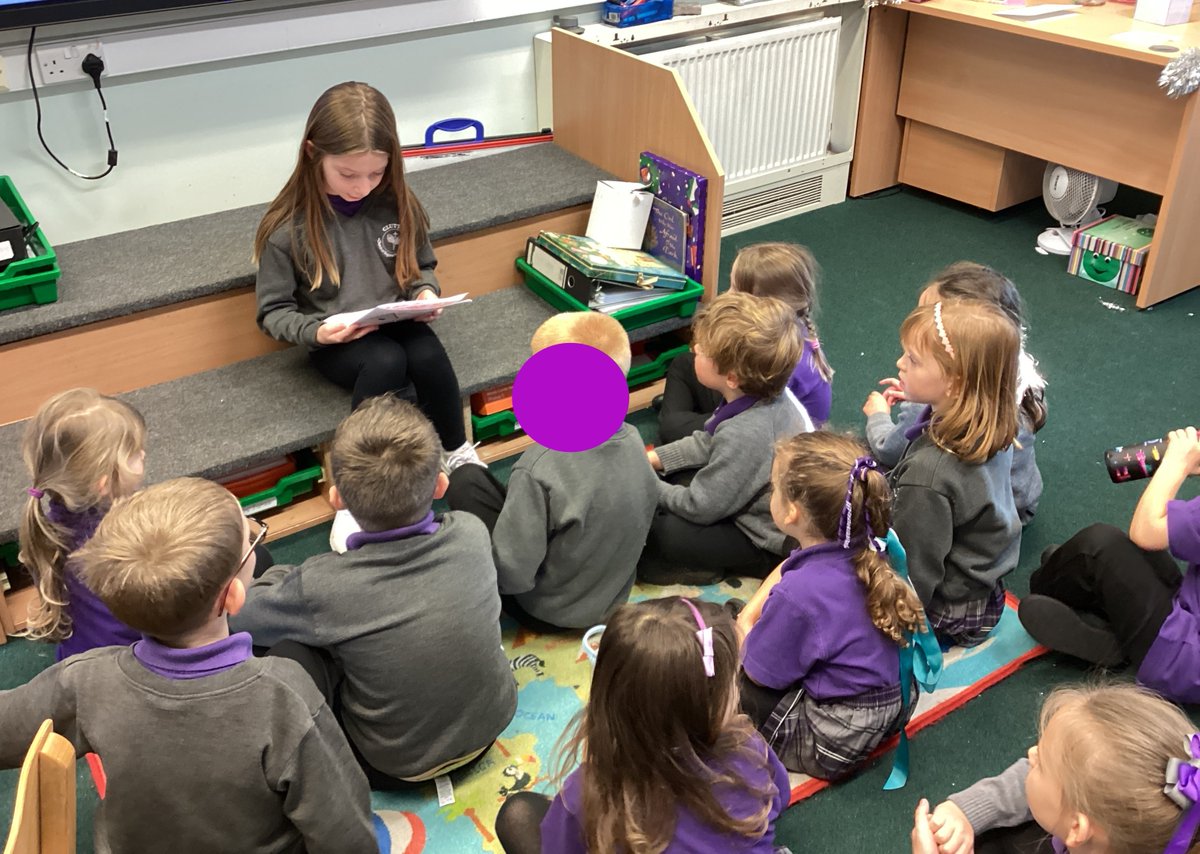 At Clutton, we have always been a little family. Today one of our older children made Willow Class a beautiful Christmas card and wrote them a story at home. She came into read it to them. They loved hearing their names pop up in the story. #smallschoolbigheart #actsofkindness