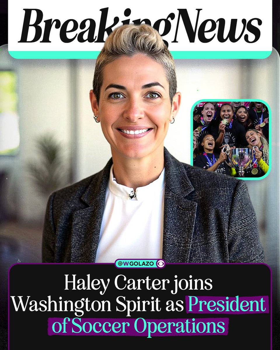 WGolazo's tweet image. Orlando’s architect has joined the Spirit 🌟

Carter will be part of Michele Kang’s global soccer empire, with an immediate focus on keeping superstar Trinity Rodman in Washington D.C., according to The Athletic ✍️