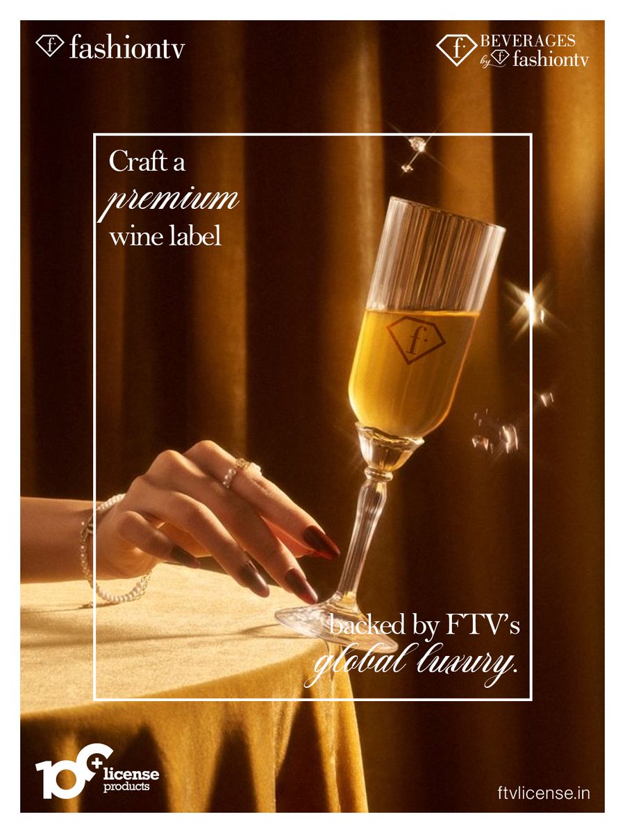 fbeveragesbyftv's tweet photo. Enter the luxury beverages market with FashionTV.
Licensing opportunities now open for premium drink manufacturers & distributors.
Learn more: https://t.co/lsDeJXCoWQ
#FTVBeverages #FTVIndia #FTVLicense https://t.co/F1Ts4KOknV