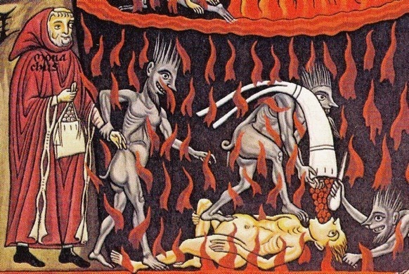 RomanicCatala's tweet photo. Quan ve Nadal i deixes de fer abstinència alcohòlica
#memsromànics #hortusdeliciarum #infern https://t.co/dez29mr1wS