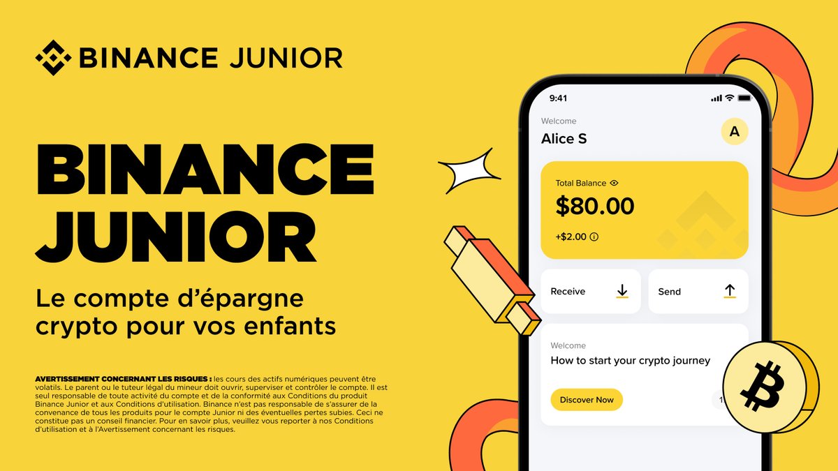 Découvrez Binance Junior, une nouvelle application sous contrôle parental  avec un sous-compte pour les enfants et les adolescents. Constituez une  épargne crypto en famille et préparez vos enfants à un avenir porté