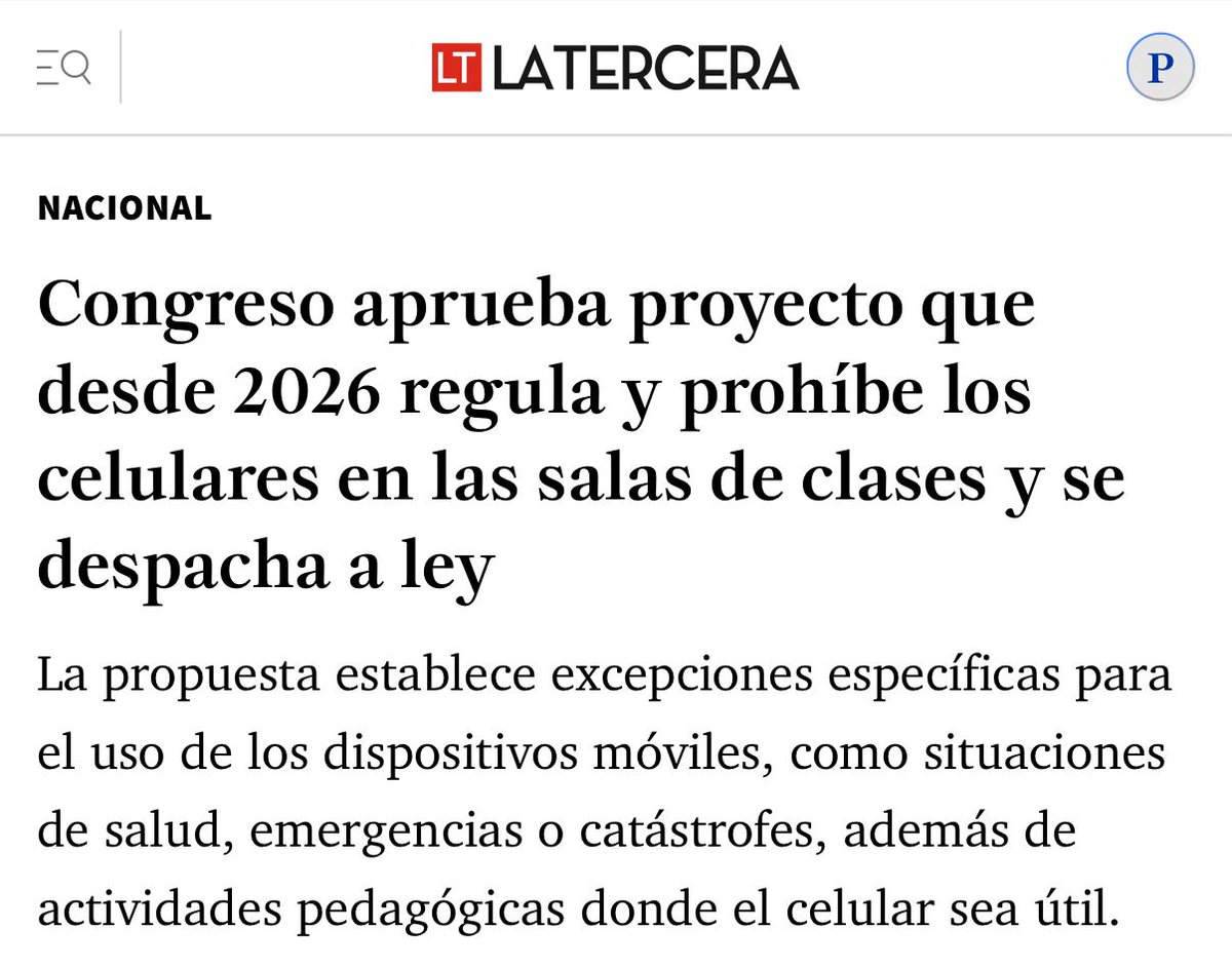Diego_Schalper's tweet photo. Aprobado el proyecto de ley que regula el uso de celulares en salas de clases, una iniciativa que impulsé desde 2017 y que hoy por fin ve la luz.
Un paso clave para mejorar la concentración, el aprendizaje y el bienestar de nuestros estudiantes.
Seguimos avanzando con ideas firmes y soluciones concretas para fortalecer la educación de Chile 🇨🇱