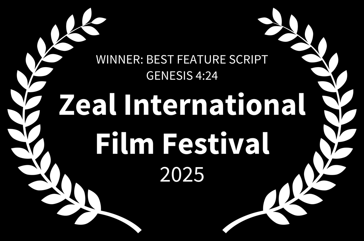 the_trilog1845's tweet image. Second win. 🏆
GENESIS 4:24 just took Best Feature Script at Zeal International Film Festival 2025 – after winning in Paris at Clown International. High-concept dystopian thriller about Mirror Justice. Huge thanks to the Zeal team and jury. #BestFeatureScript #AwardWinner