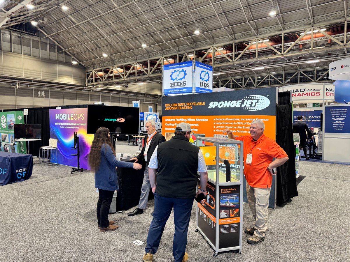 spongejet's tweet photo. International Workboat Show kicks off today, and the Sponge-Jet team is ready to meet you! Visit us at booth 2439 to meet the crew and learn more about how Sponge-Jet technology is helping the marine industry.

Learn more about our work in this industry: https://t.co/7rn1h0R0dk https://t.co/7cUS8OWYHP