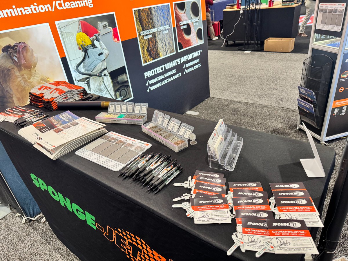 International Workboat Show kicks off today, and the Sponge-Jet team is ready to meet you! Visit us at booth 2439 to meet the crew and learn more about how Sponge-Jet technology is helping the marine industry.

Learn more about our work in this industry: info.spongejet.com/marine-industr…