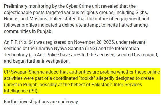 Punjab police is linking Arshdeep with ISI, just for writing against Khalistan and criticizing Police &amp; AAP govt.
<a href="/BhagwantMann/">Bhagwant Mann</a> <a href="/AAPPunjab/">AAP Punjab</a> <a href="/PunjabPoliceInd/">Punjab Police India</a>