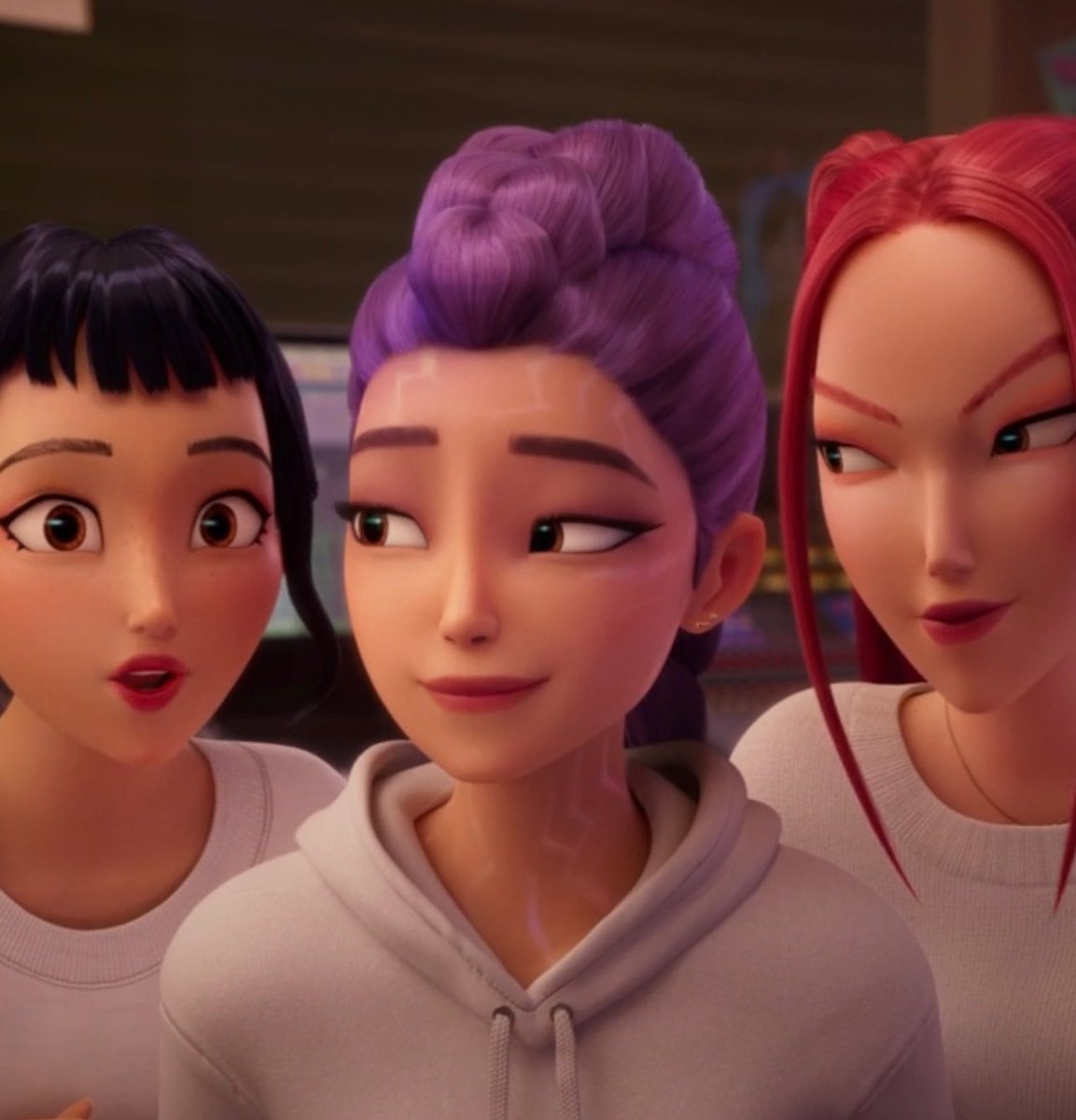 desolatist's tweet photo. rumi &amp; mira always look at zoey so lovingly i’m going to Cry https://t.co/zZAAl7M7o4