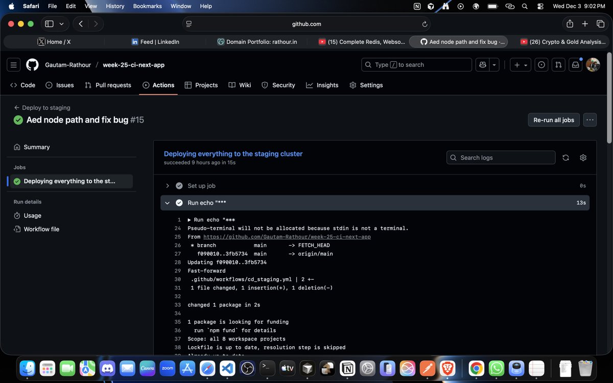 Gautam__Rathour's tweet image. Today I finally deployed my project after so much struggle
At first it frustrated me a lot, so I left it for a few days…

But I came back, tried again, and after a lot of small battles - it finally worked!
Small wins feel big when you earn them.
#DevOps #100xDevs