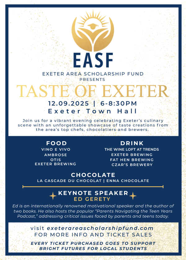 Get Your Tickets for TASTE OF Exeter on Tue, Dec. 9th - mailchi.mp/tasteoftheseac…