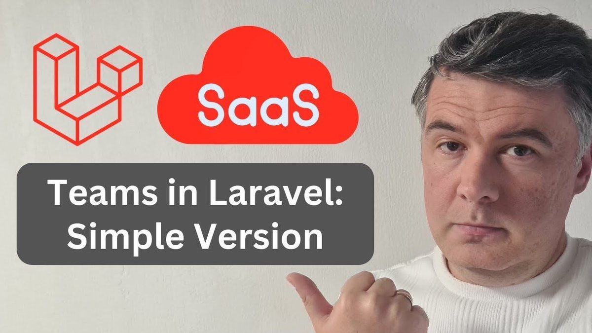 Mi nuevo vídeo del día, continuando la serie de esta semana.
Construyendo Laravel SaaS: Parte 3/5 - Equipos e invitaci