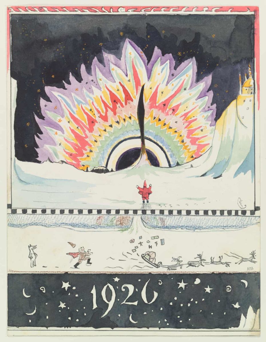 Some of many beautiful and creative illustrations that Tolkien drew for his Christmas letters to his children.