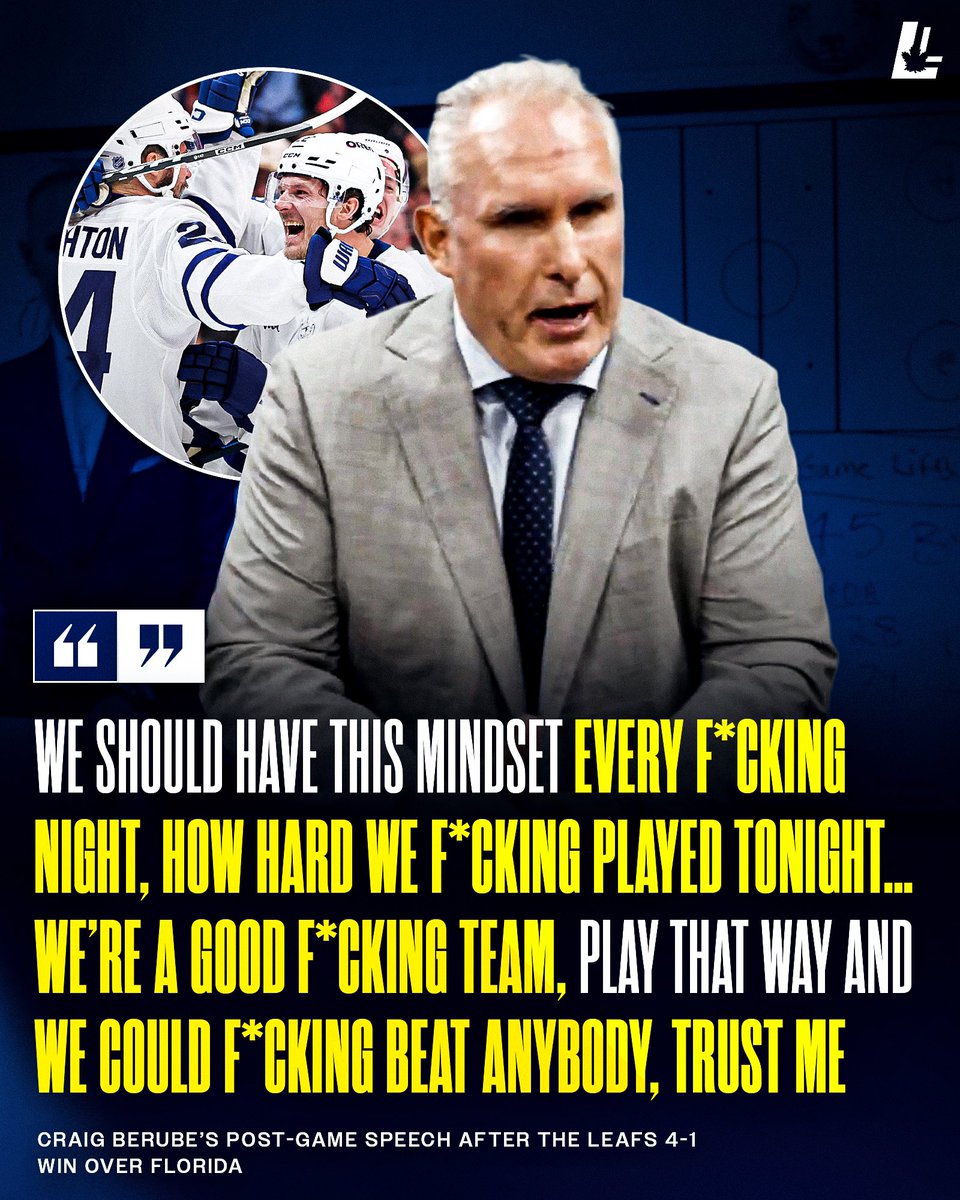 Leafslatest's tweet image. INJECT THIS ENERGY FROM CHIEF INTO MY VEINS.

LOTS OF HOCKEY LEFT TO BE PLAYED. 💙💪

Via @MapleLeafs 

#LeafsForever