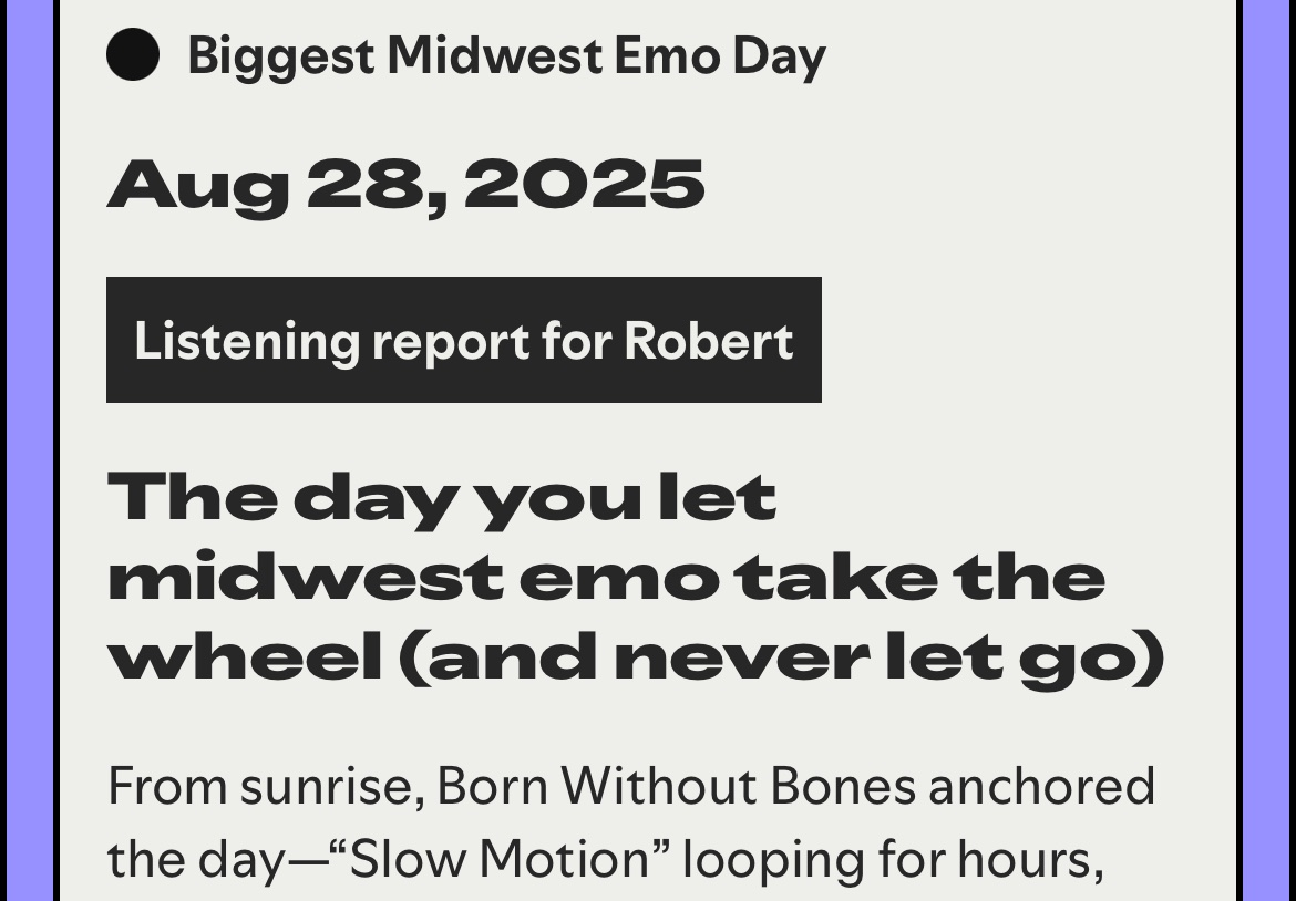 Spotify if I listen to one song for 8 hours THAT is between you and me