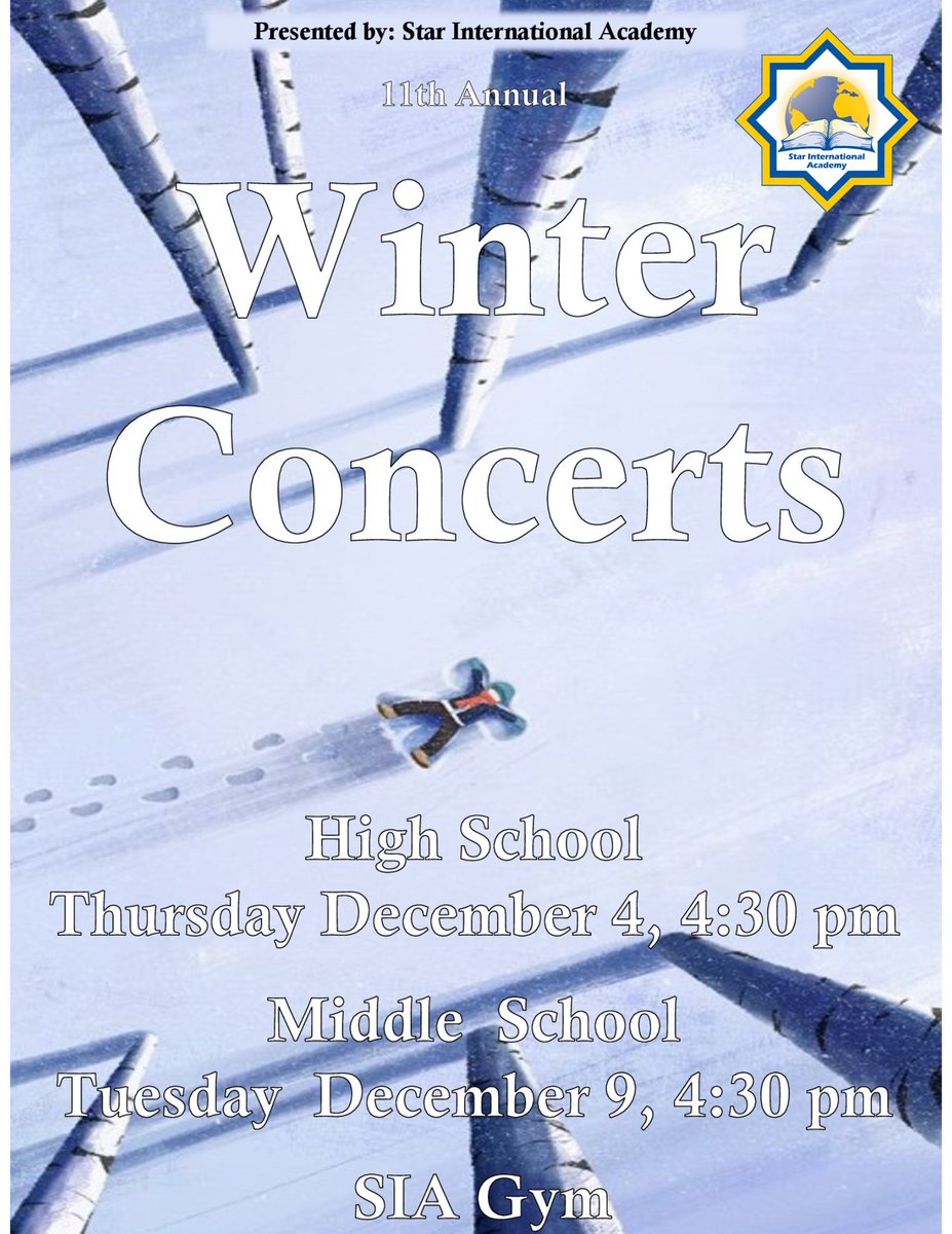 StarIntAcademy's tweet image. Join us for our 11th Annual Winter Concerts! psqr.io/mqyp4wkisw via @ParentSquare