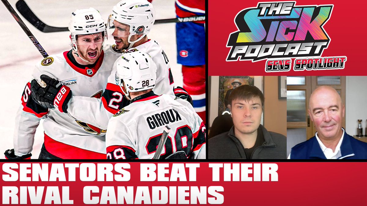 sickpodsens's tweet photo. 🚨New Episode🚨

Pierre McGuire joins @alexadamsBTP_ to discuss:

🔴Sens win over Canadiens
🔴Tkachuk scores first goal since return
🔴How the Sens are playing to expectations
🔴&amp; more!

Full pod👇
Watch: https://t.co/idJwWn5TFV
Listen: https://t.co/EoFvfyaQIQ

#thesickpodcast https://t.co/IMMseX292w