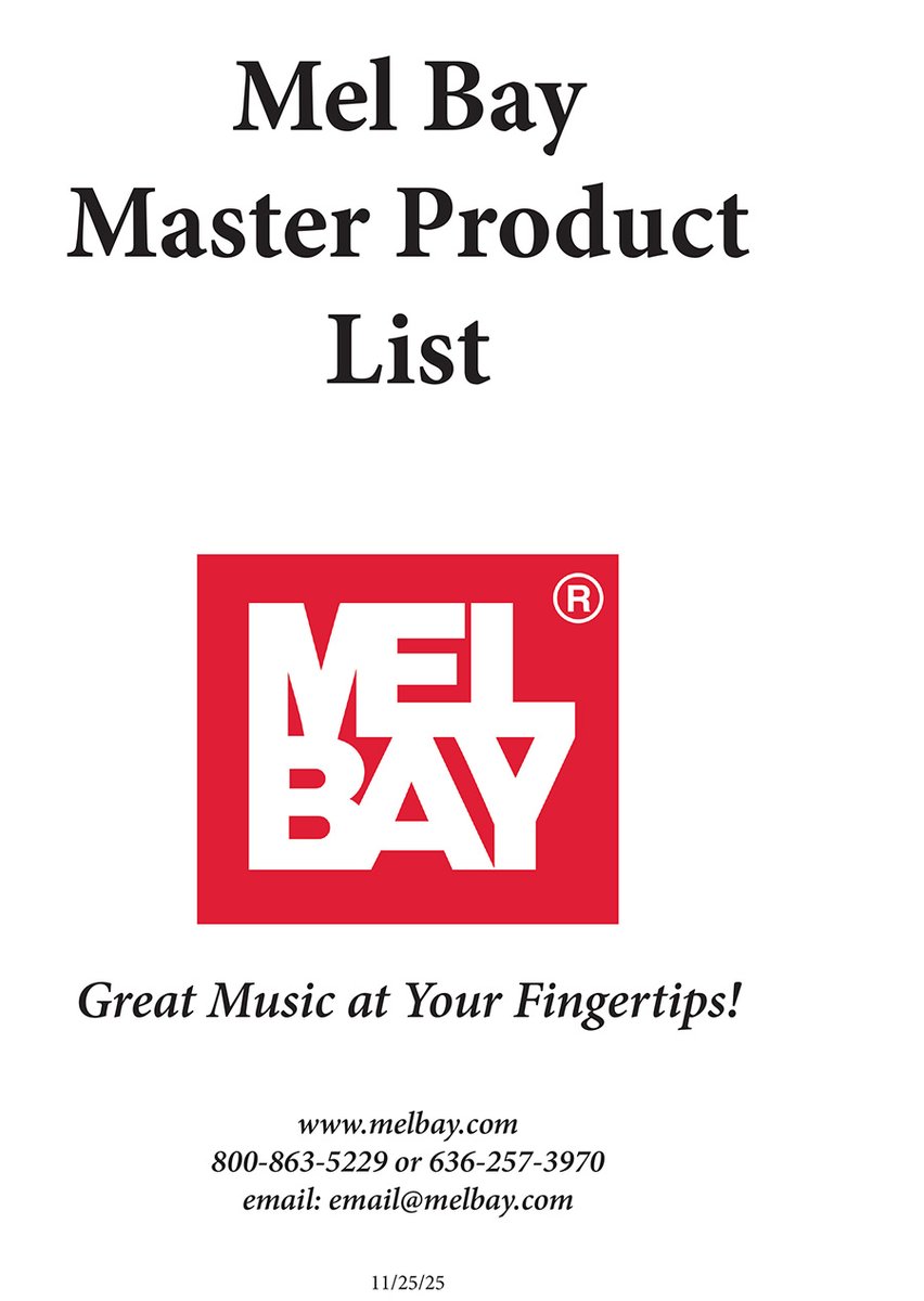 Grab it now! Mel Bay 2025 Master Product Listing Available!! - *|melbay.com/Content/Site16…|*