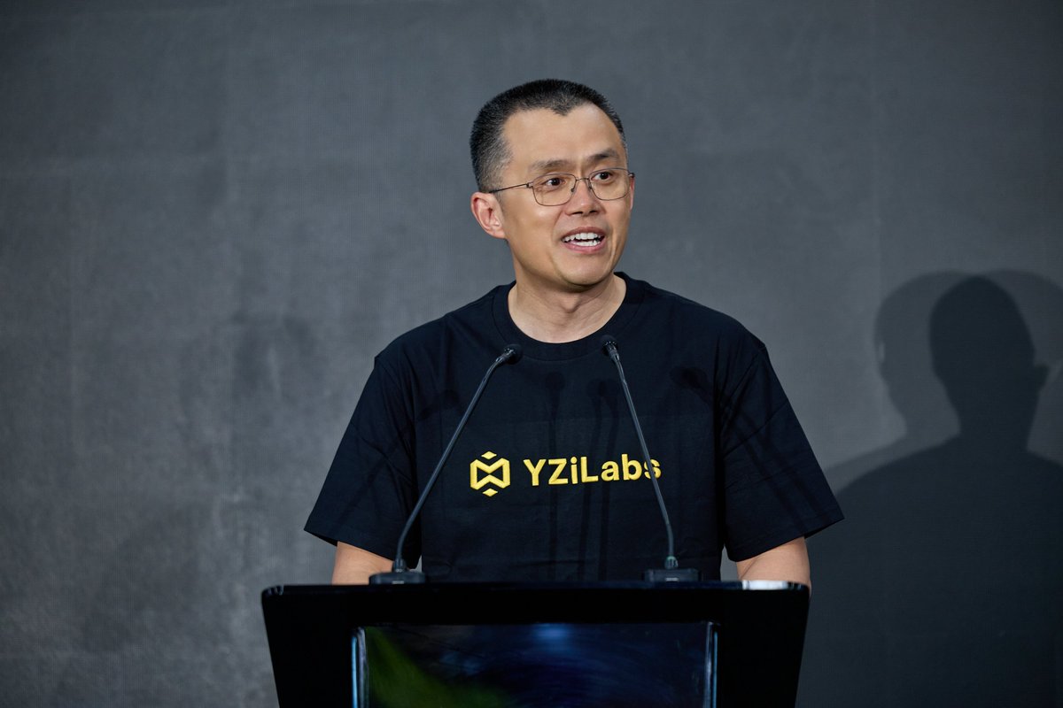 binance's tweet image. .@cz_binance  makes an appearance on @yzilabs demo day!