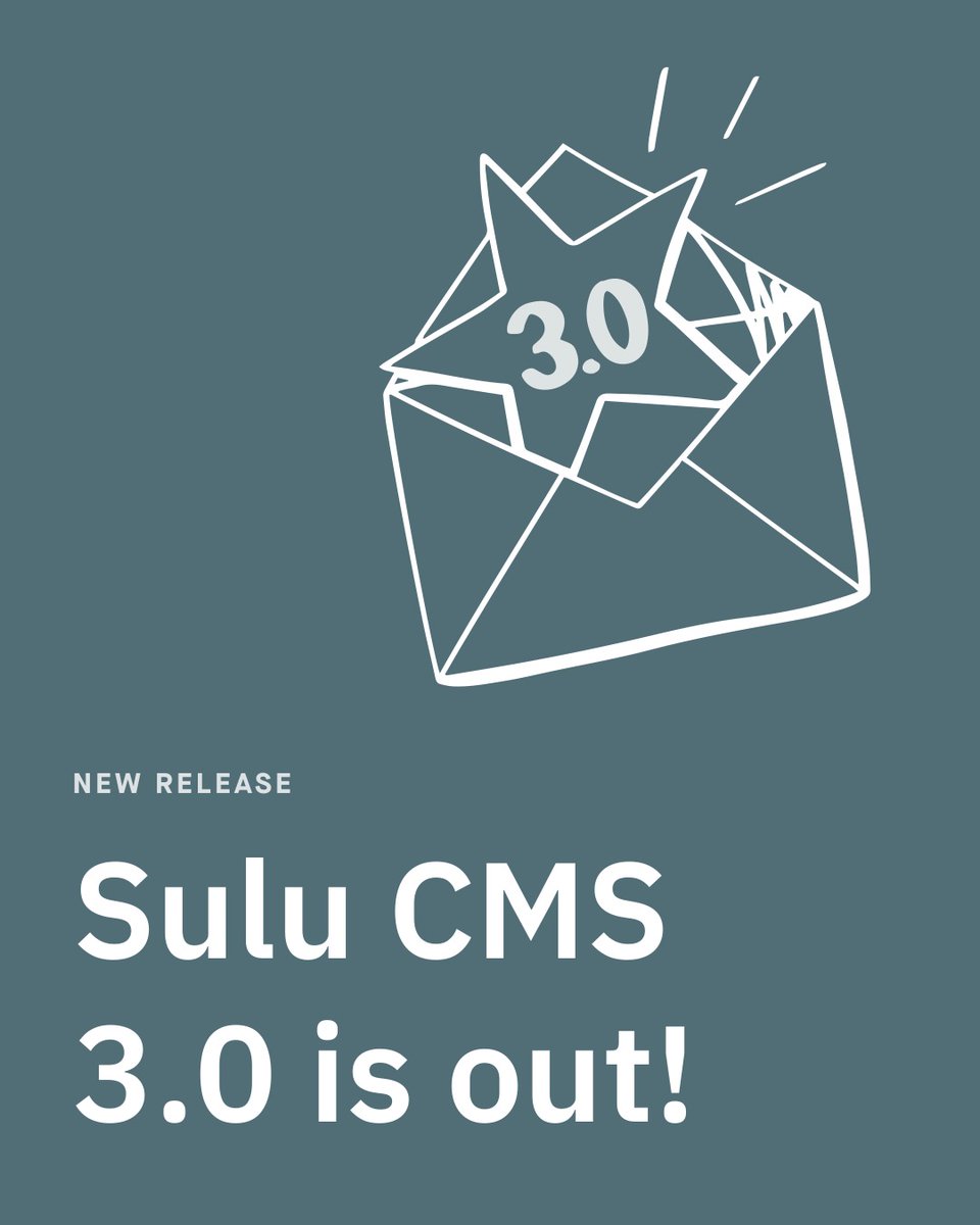sulu's tweet image. Sulu 3.0 is here! 🚀
Released live at last week’s Sulu:Touch — a major milestone and a proud moment for our team.

Read more on our blog: sulu.io/blog/sulu-3-0-…