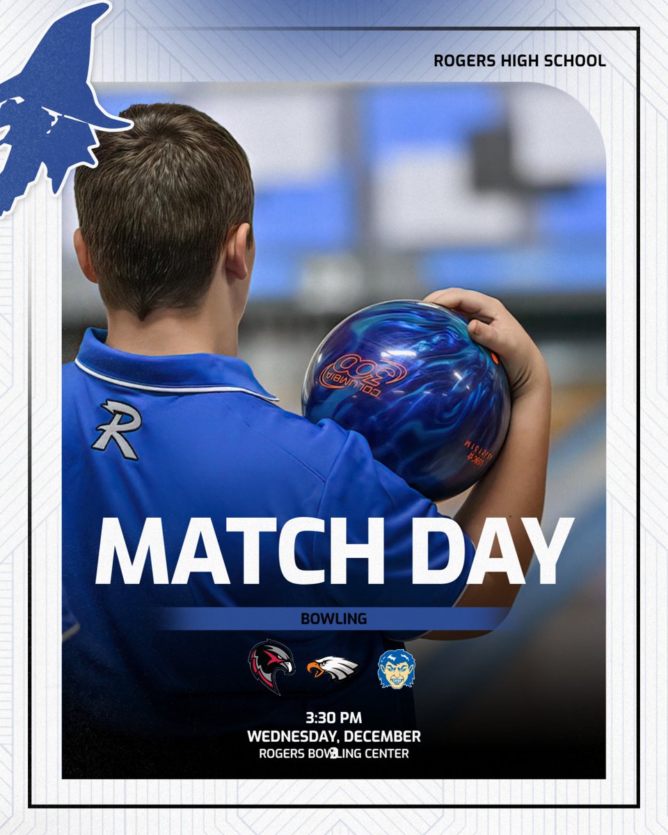 MountieBowling's tweet photo. Match Day at the Rogers Bowling Center!

Mounties take on Harrison, Huntsville and Pea Ridge to open up the season!

#GoBlueGo #RollMounts

Image provided by: @mastrickland419 

@rhs_21 @PaulADrps @RHSMounties https://t.co/Iz932zdx25