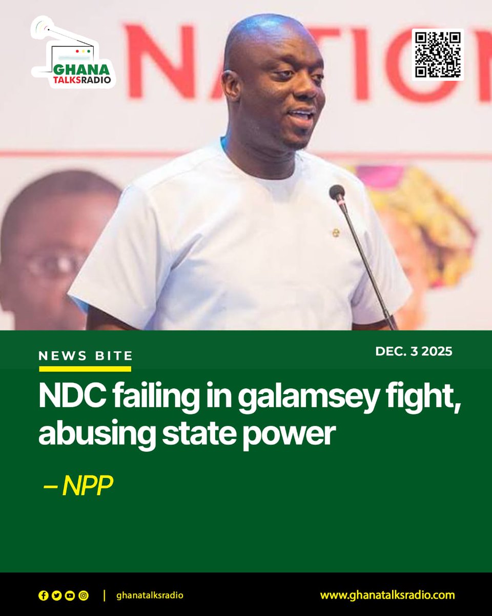 NDC failing in galamsey fight, abusing state power – NPP

#Ghanatalksradio
