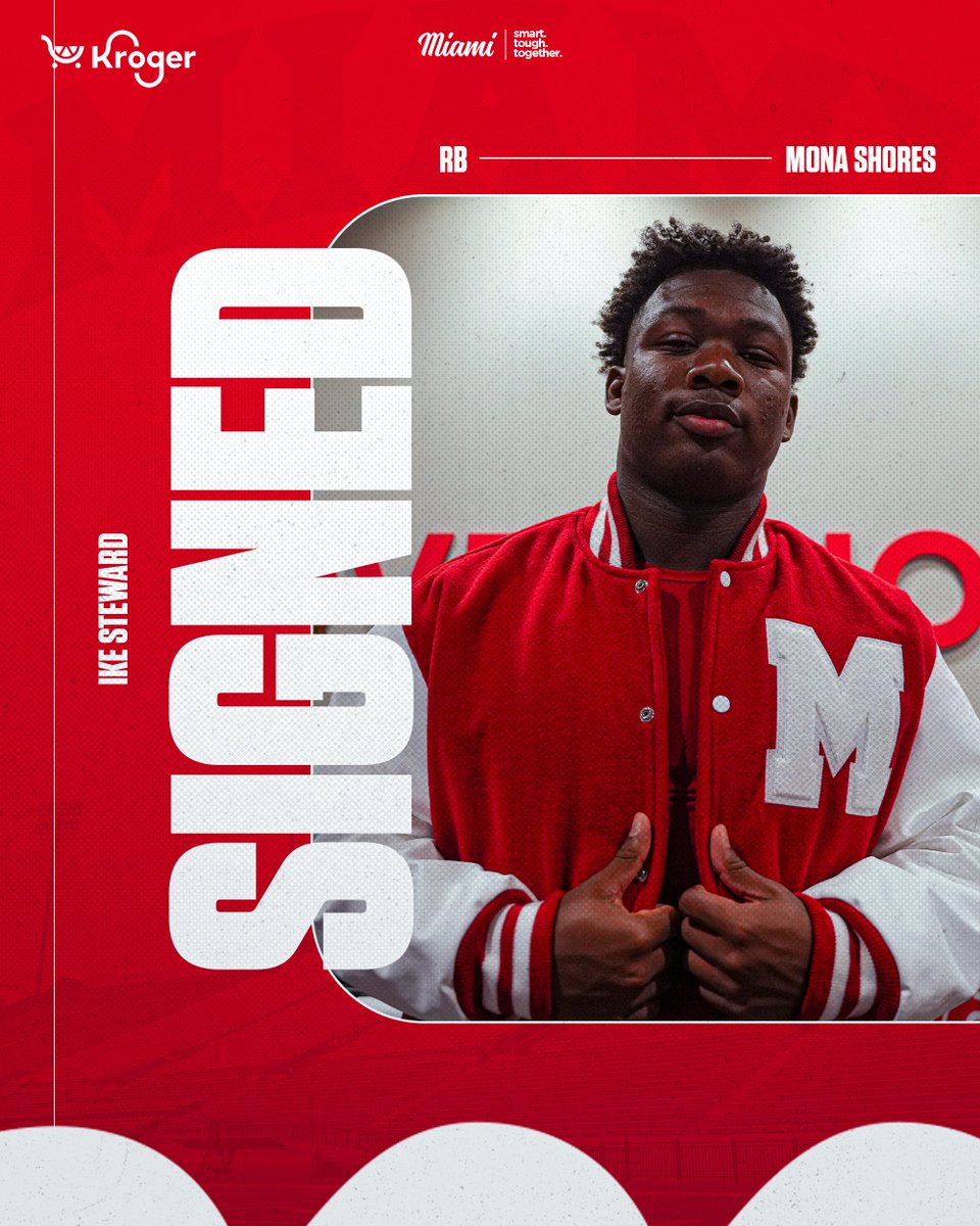 MichFBFrenzy's tweet photo. Muskegon Mona Shores RB Tomarion "Ike" Steward signed with Miami(OH) 

@SFG_IKE https://t.co/Jp4suS0duq