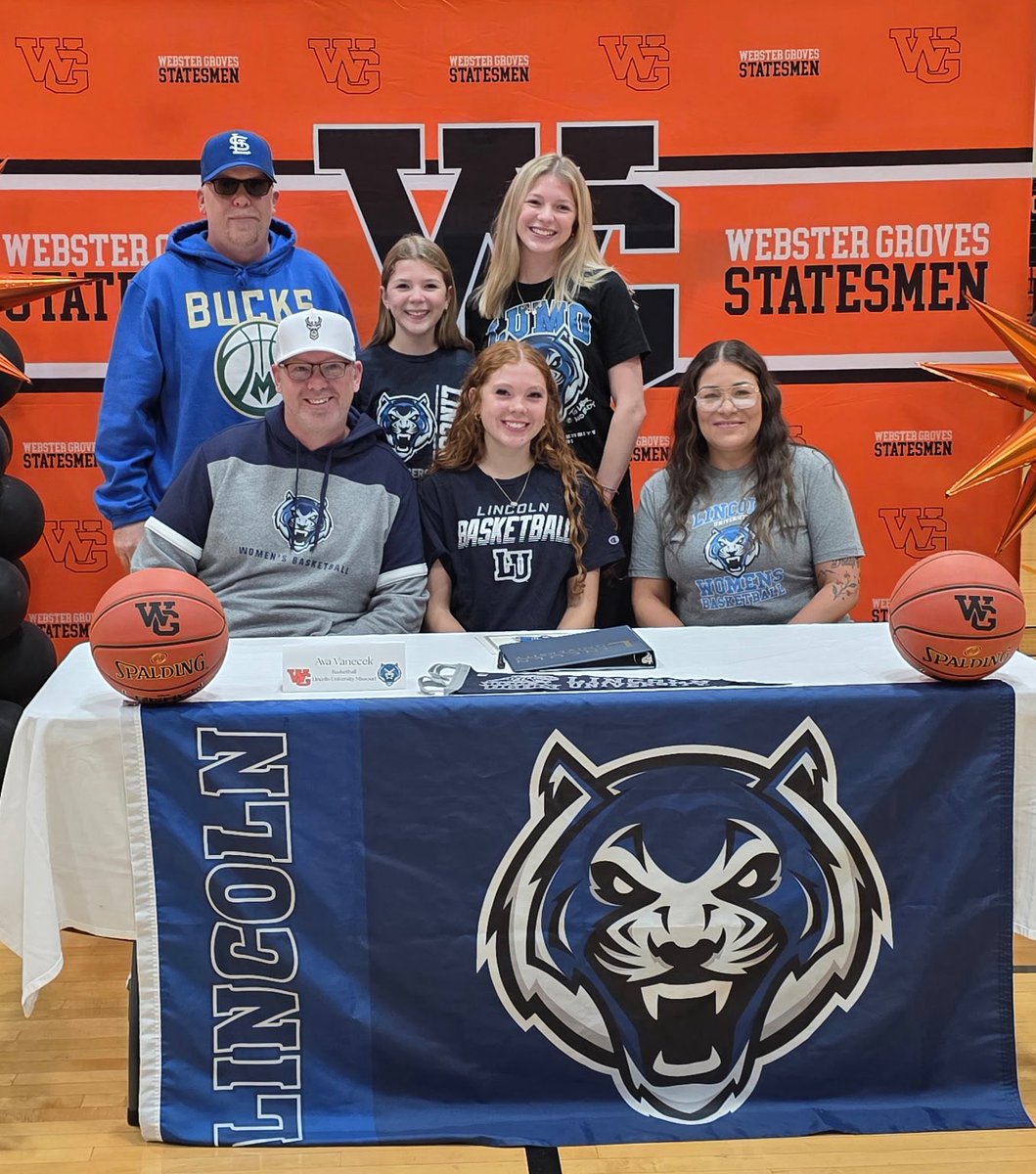 WGHSGirlsBball's tweet photo. Big day for @AvaVanecek2026 💙🧡🖤🏀 Congratulations on signing ✍️ with Lincoln University! Your dedication on and off the court has paid off. We can’t wait to watch you thrive! #Uncommon #seniorseason #signingday https://t.co/HVx6jrrR9R