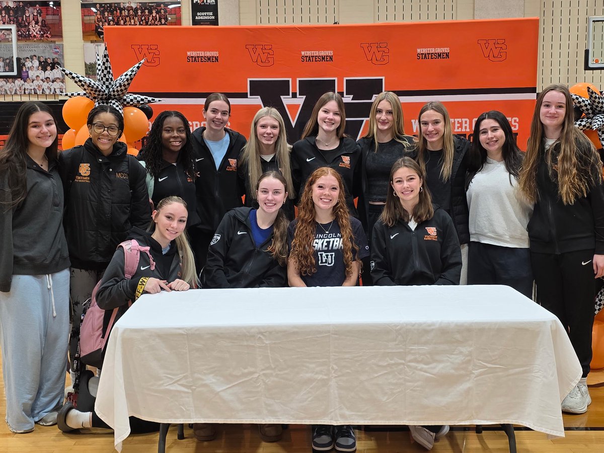 WGHSGirlsBball's tweet photo. Big day for @AvaVanecek2026 💙🧡🖤🏀 Congratulations on signing ✍️ with Lincoln University! Your dedication on and off the court has paid off. We can’t wait to watch you thrive! #Uncommon #seniorseason #signingday https://t.co/HVx6jrrR9R