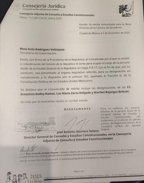 La terna para la FGR.