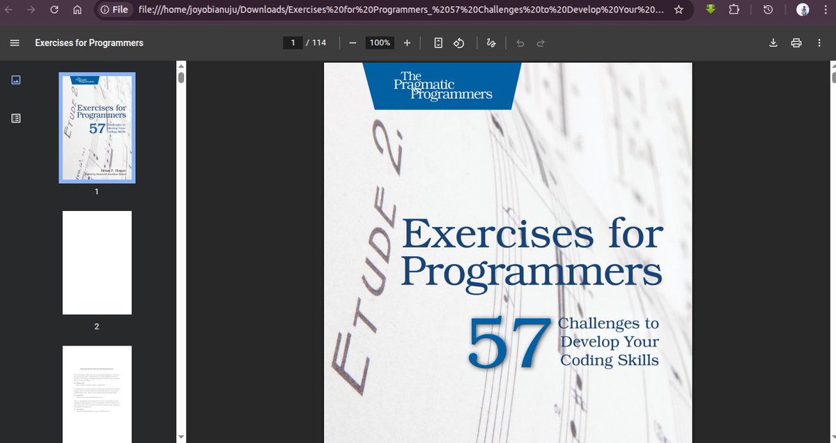Obianuju_sunday's tweet image. Day 24 — #BackAtItWithJavaScript

I was supposed to continue my quiz game today, but I cracked open Exercises for Programmers and solved the first five challenges instead.

A win is a win. 😌