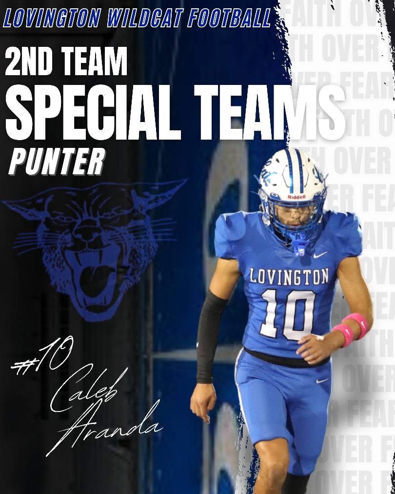 CalebAranda8's tweet image. I am beyond thankful to make 1st team all district kicker and 2nd team all district Punter!! 
@coachjoshbailey @CoachFort_ @lvtwildcatsfb