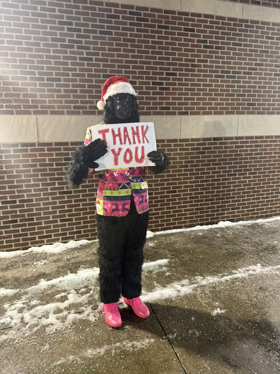 HTS_Eagles's tweet photo. Mr. Mo went bananas this morning at arrival to show how excited we are about the amazing support for our #weGIVECATHOLIC campaign! 🦍💙
Your generosity helps our students and staff in so many meaningful ways. Thank you for being such a blessing to Holy Trinity School! 🙌✝️ https://t.co/KHrDZXcDiR