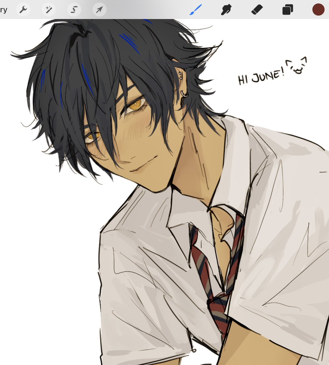 rutiiiile's tweet photo. "could u doodle jun for me 🥹🥹 (hehe it’s june haiii)" -> hi june! hi june! hi june! https://t.co/1o2Zr0wB0L https://t.co/aNOhRAmivE