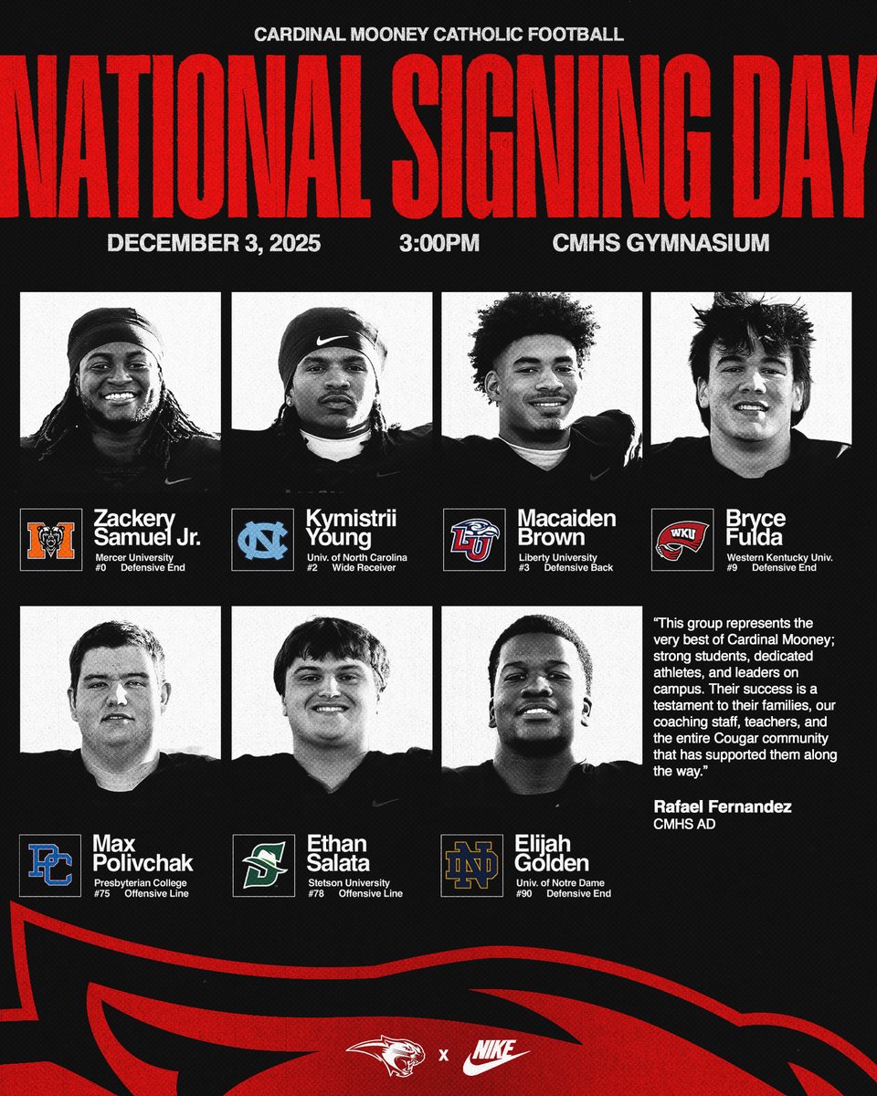 Cardinal Mooney Football tweet media
